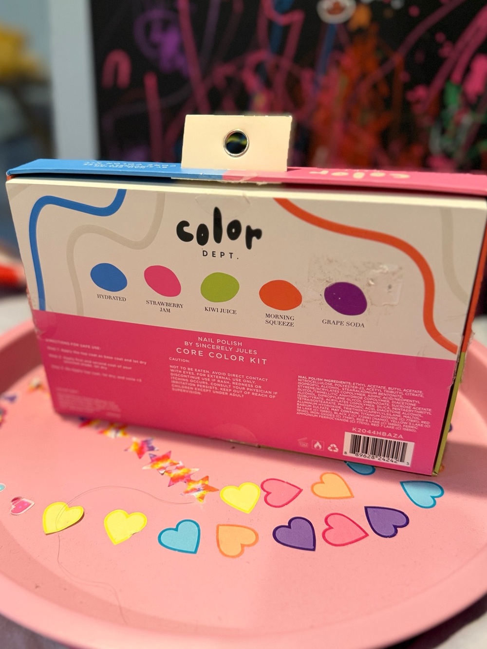 Core Color Nail Polish Set - Pink, Purple, Blue, Orange, Green - Picture 2 of 2